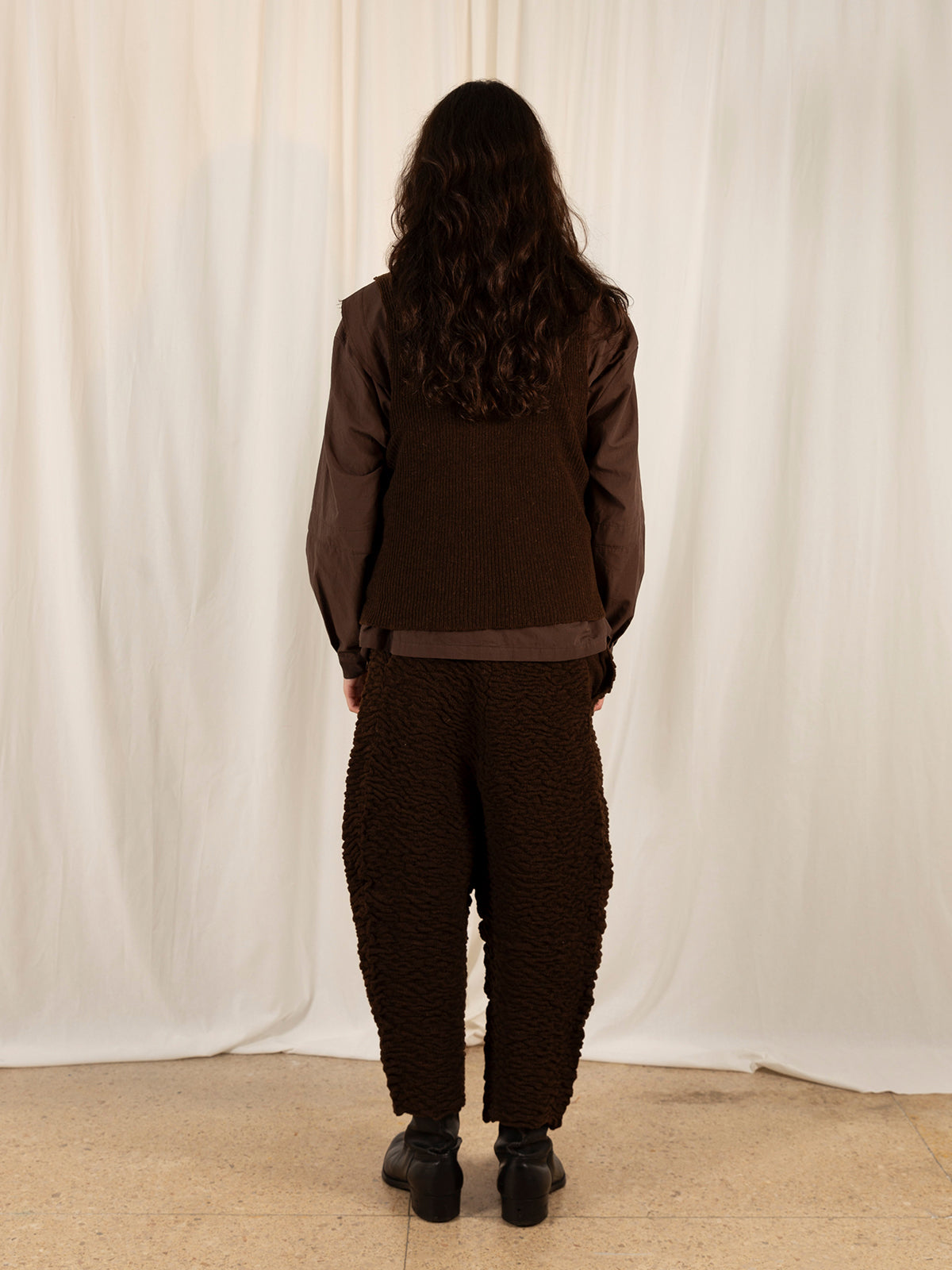 Tíscar Espadas_THE BROWN KNITTED CASTOR PANTS_Hover Image